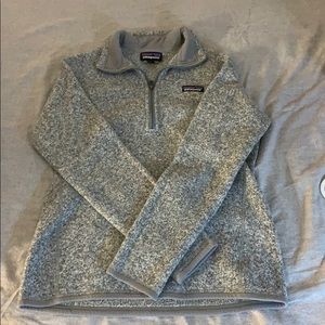 grey patagonia quarter zip